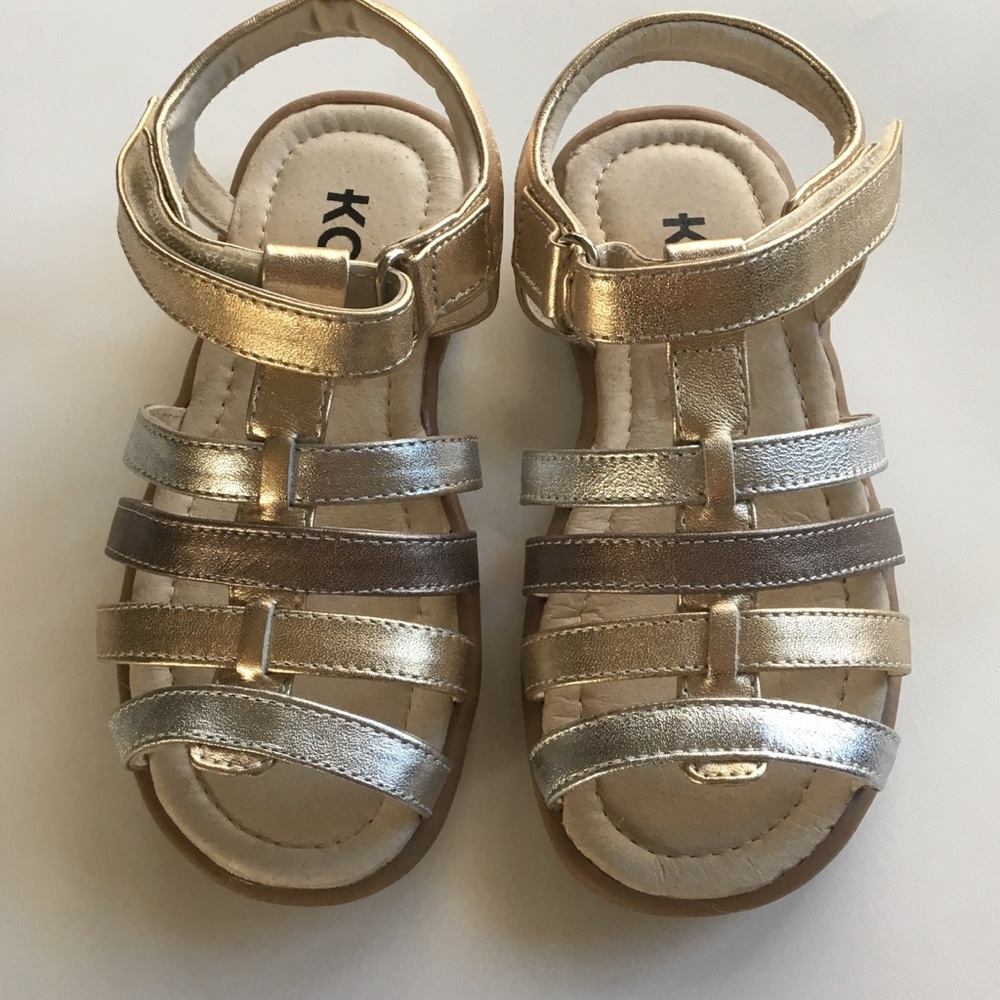 Kai Girls Metallic Sandals Size 9 Gold